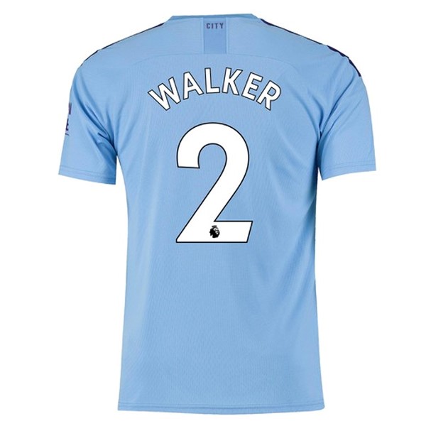 Maillot Football Manchester City NO.2 Walker Domicile 2019-20 Bleu